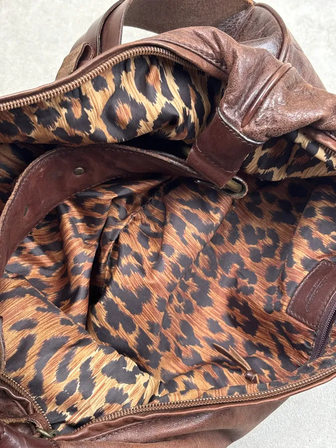 SS2003 Dolce & Gabbana Brown Leather Multi-Pocket Shoulder Bag ejLMVgB 13