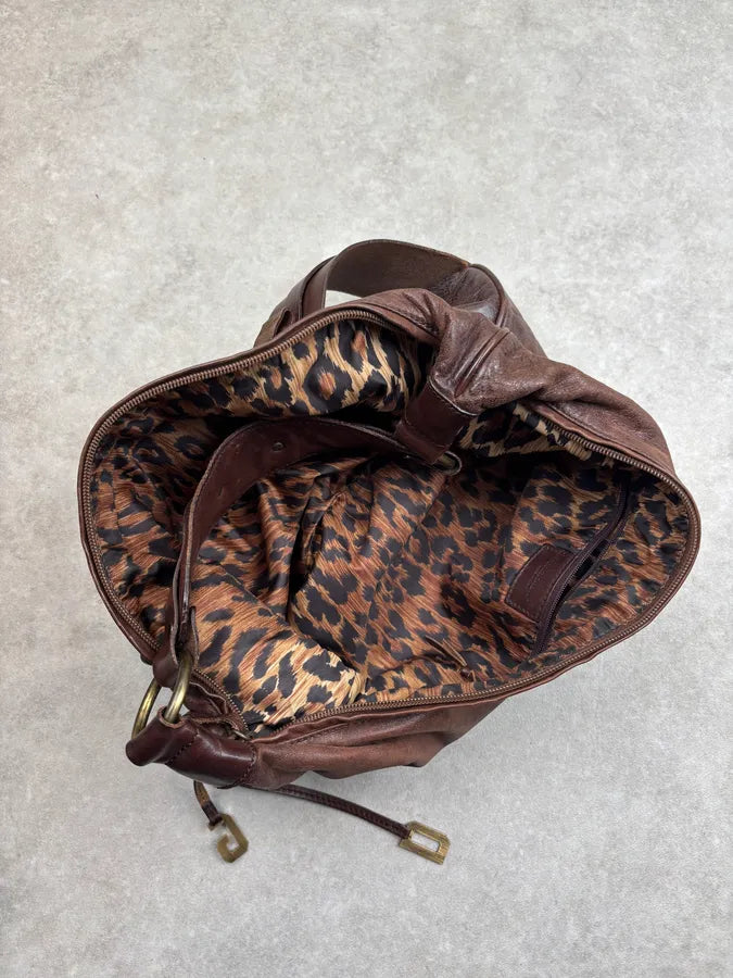 SS2003 Dolce & Gabbana Brown Leather Multi-Pocket Shoulder Bag ejLMVgB 12