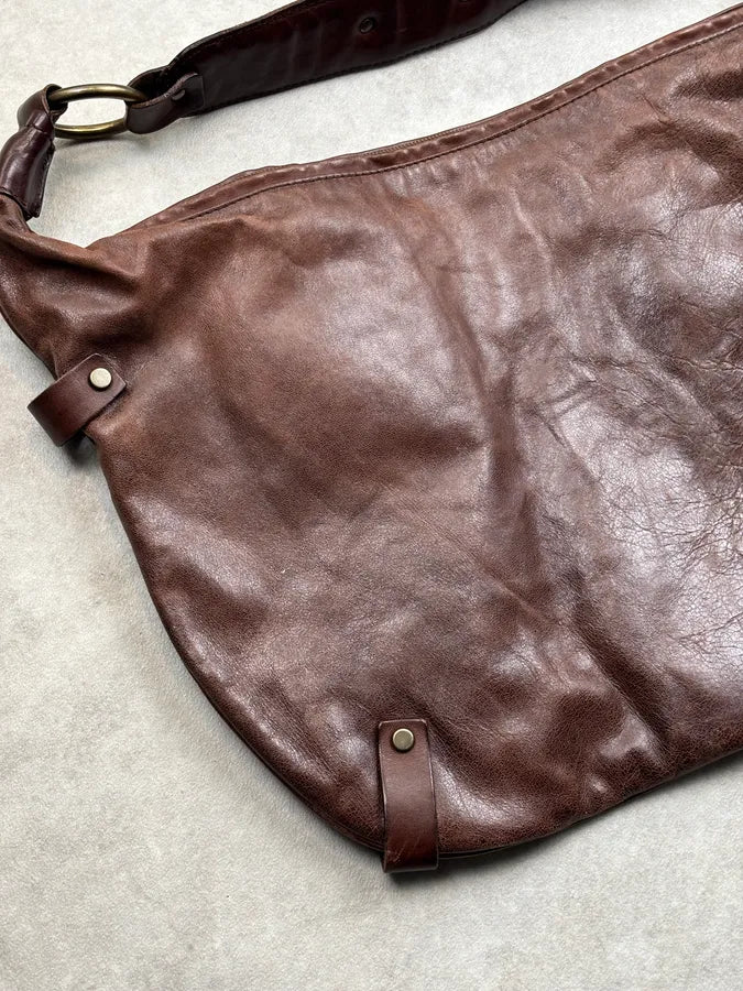 SS2003 Dolce & Gabbana Brown Leather Multi-Pocket Shoulder Bag ejLMVgB 10