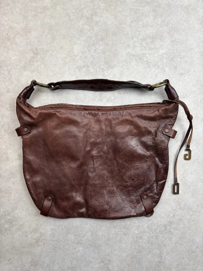 SS2003 Dolce & Gabbana Brown Leather Multi-Pocket Shoulder Bag ejLMVgB 8
