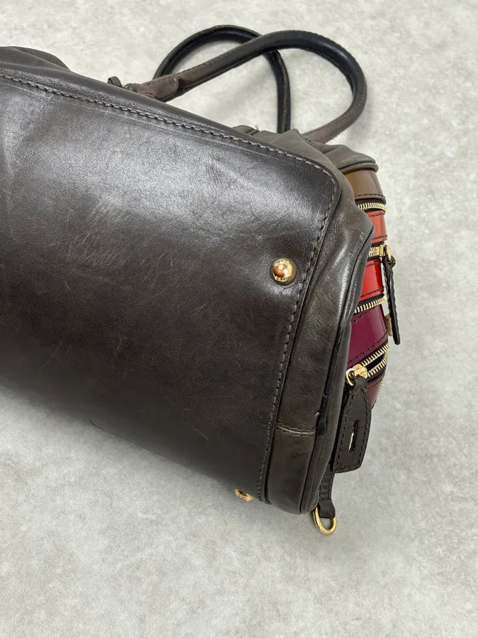 AW2010 Dolce & Gabbana Multicolor Leather Multi-Zip Shoulder Bag Nvebgfo 18
