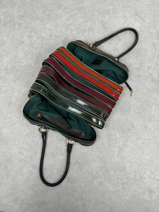AW2010 Dolce & Gabbana Multicolor Leather Multi-Zip Shoulder Bag Nvebgfo 20