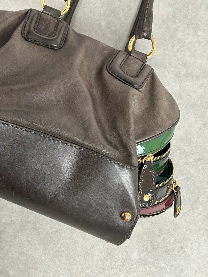 AW2010 Dolce & Gabbana Multicolor Leather Multi-Zip Shoulder Bag Nvebgfo 8