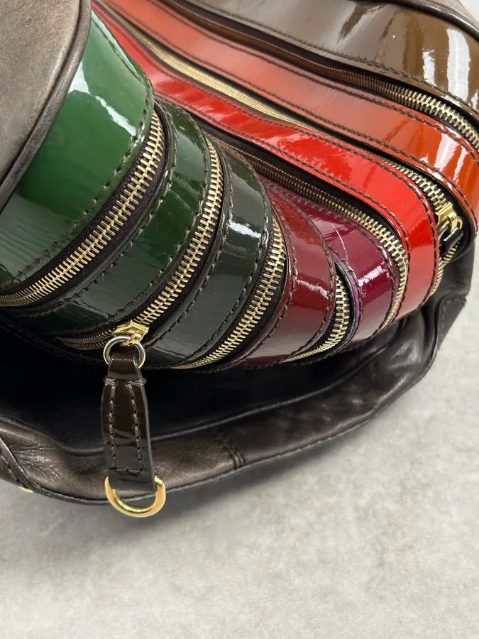 AW2010 Dolce & Gabbana Multicolor Leather Multi-Zip Shoulder Bag Nvebgfo 10