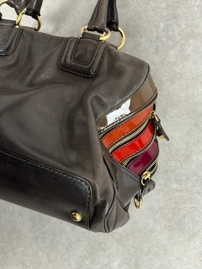 AW2010 Dolce & Gabbana Multicolor Leather Multi-Zip Shoulder Bag Nvebgfo 9