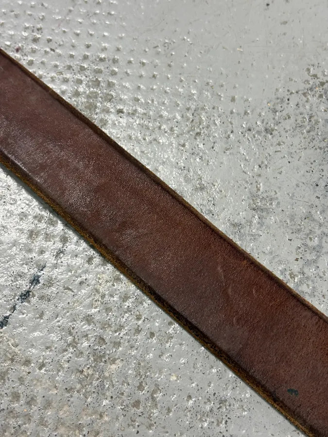 2000s Dolce & Gabbana Brown Leather Oval Buckle Belt DJeBTFa 5