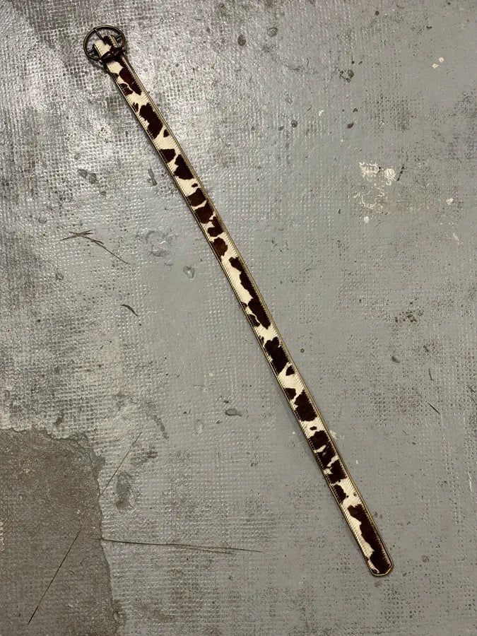2000s Dolce & Gabbana Brown Pony Hair Leather Cowhide Belt fKqvEbU 8