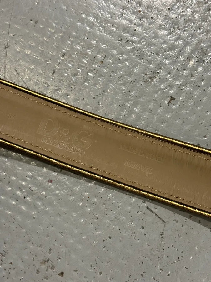 2000s Dolce & Gabbana Brown Pony Hair Leather Cowhide Belt fKqvEbU 7