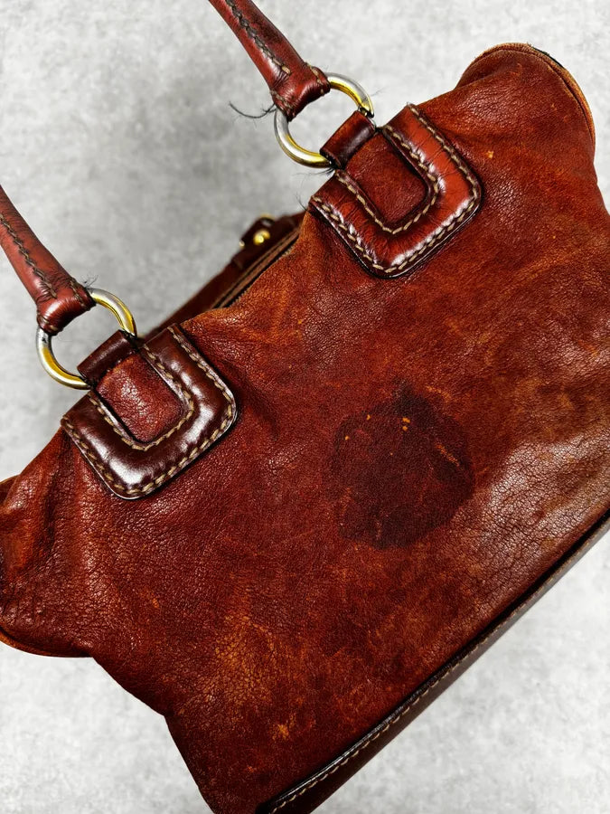AW2010 Dolce & Gabbana Brown Multi Zip Leather Lily Bag RIOQyTK 6