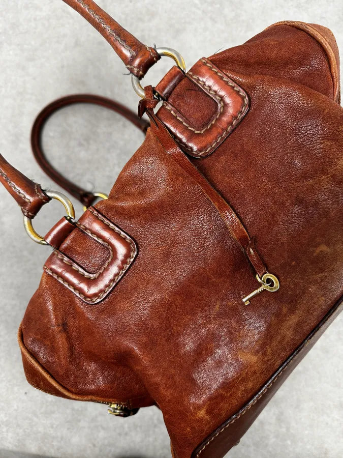 AW2010 Dolce & Gabbana Brown Multi Zip Leather Lily Bag RIOQyTK 7