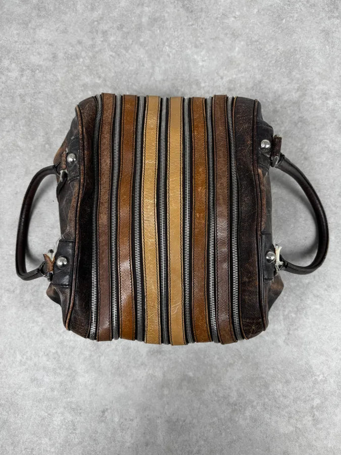 AW2010 Dolce & Gabbana Brown Multi Zip Lily Bag JiPwYJT 3