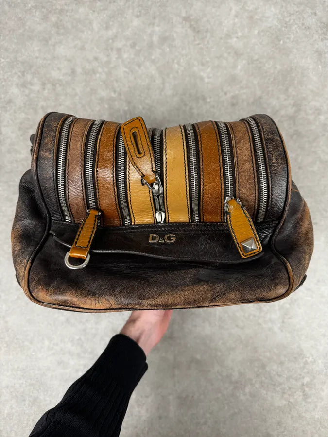 AW2010 Dolce & Gabbana Brown Multi Zip Lily Bag JiPwYJT 7