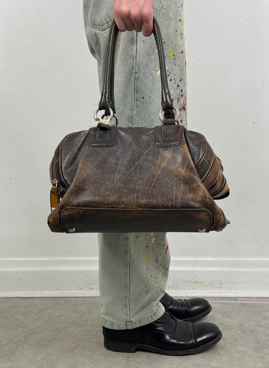 AW2010 Dolce & Gabbana Brown Multi Zip Lily Bag JiPwYJT 1