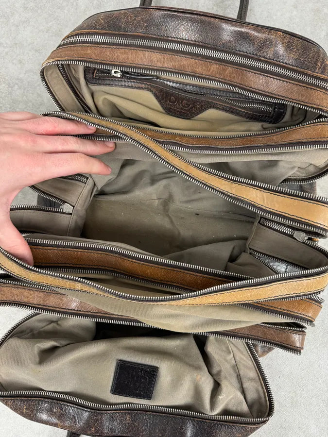 AW2010 Dolce & Gabbana Brown Multi Zip Lily Bag JiPwYJT 10