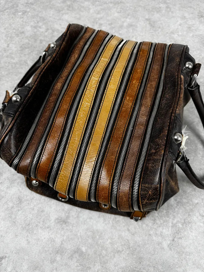 AW2010 Dolce & Gabbana Brown Multi Zip Lily Bag JiPwYJT 4
