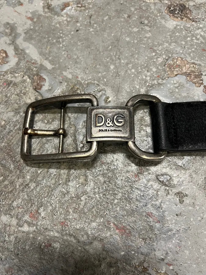 Dolce & Gabbana Brown Pony Hair Leather Belt oDxwVSN 4