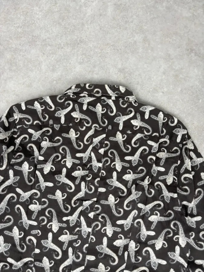 2010s Dolce & Gabbana Brown Paisley Shirt uWBrZPK 3