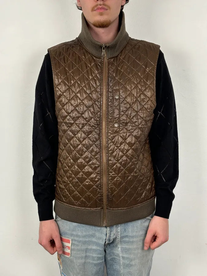 2000s Dolce & Gabbana Brown Quilted Nylon Vest GdATYBu 1