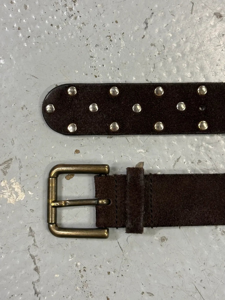 Dolce & Gabbana Brown Suede Studded Belt mfcMisv 2