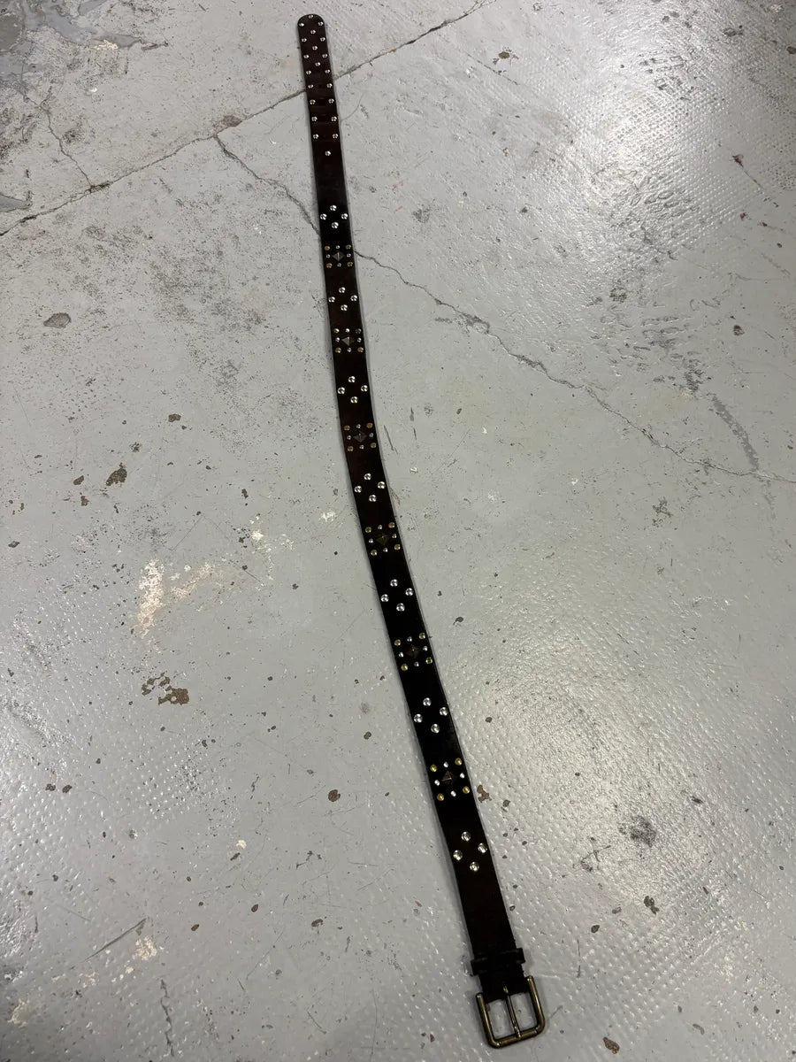 Dolce & Gabbana Brown Suede Studded Belt mfcMisv 5