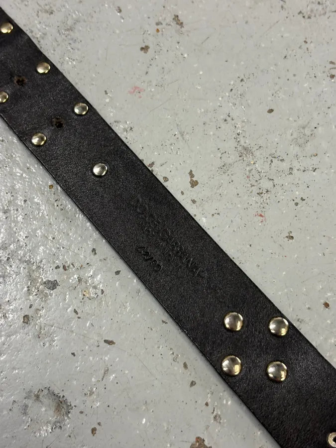Dolce & Gabbana Brown Suede Studded Belt mfcMisv 6