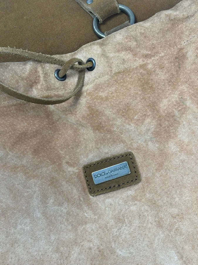 Dolce & Gabbana Brown Suede Studded Butterfly Shoulder Bag dohcPJJ 15