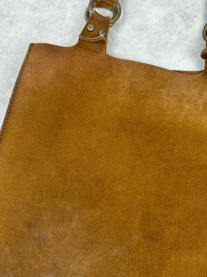 Dolce & Gabbana Brown Suede Studded Butterfly Shoulder Bag dohcPJJ 9