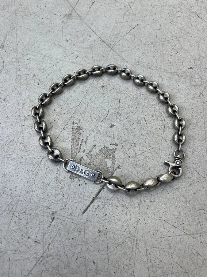 Dolce & Gabbana Brutalist Coffee Bean Stainless Steel Necklace BbxkItJ 0