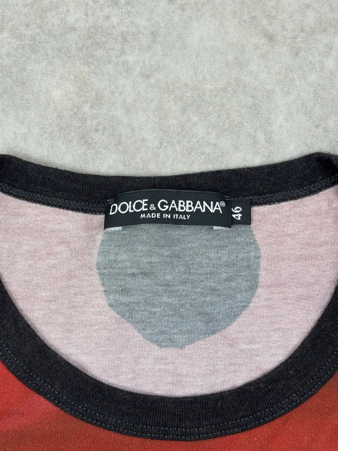SS2015 Dolce & Gabbana Burgundy Cotton Bull T-Shirt nqOJcPP 6