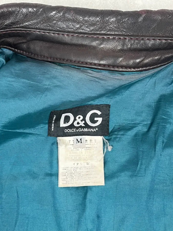 2000s Dolce & Gabbana Burgundy Moto Leather Jacket gPpouDq 10