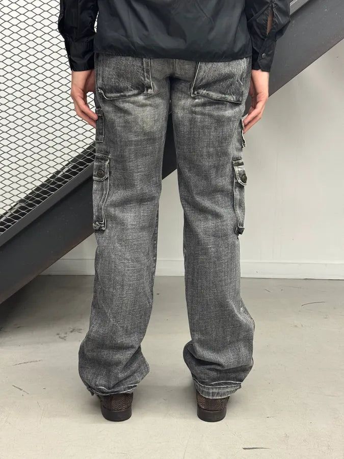 AW2003 Dolce & Gabbana Cargo Grey Denim Jeans QrWOeph 3