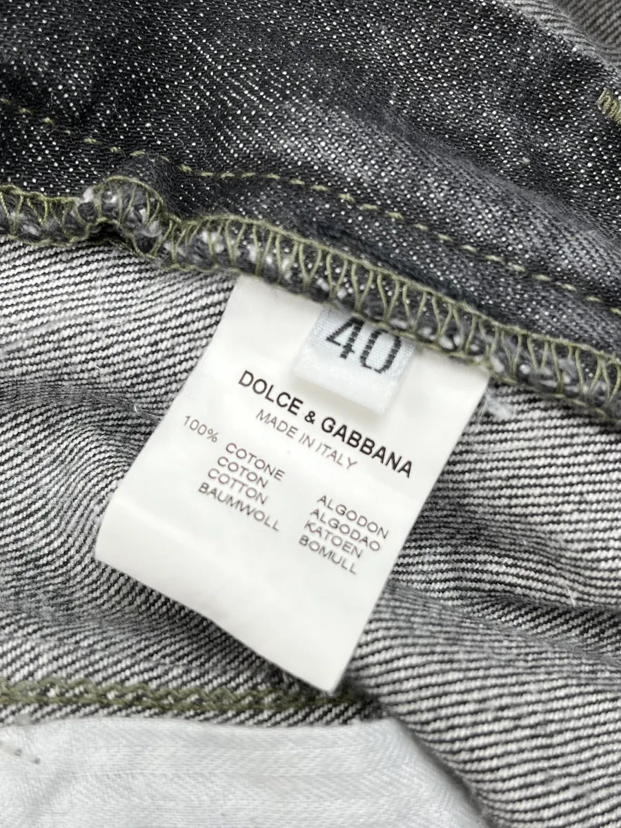 AW2003 Dolce & Gabbana Cargo Grey Denim Jeans QrWOeph 11