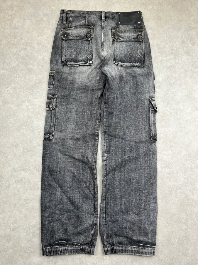 AW2003 Dolce & Gabbana Cargo Grey Denim Jeans QrWOeph 4