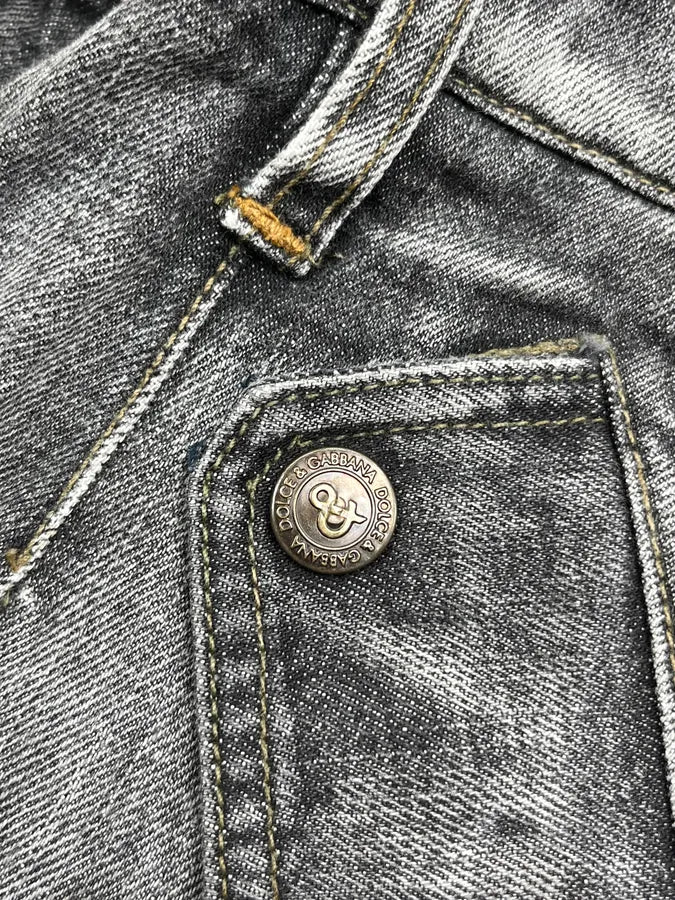 AW2003 Dolce & Gabbana Cargo Grey Denim Jeans QrWOeph 9