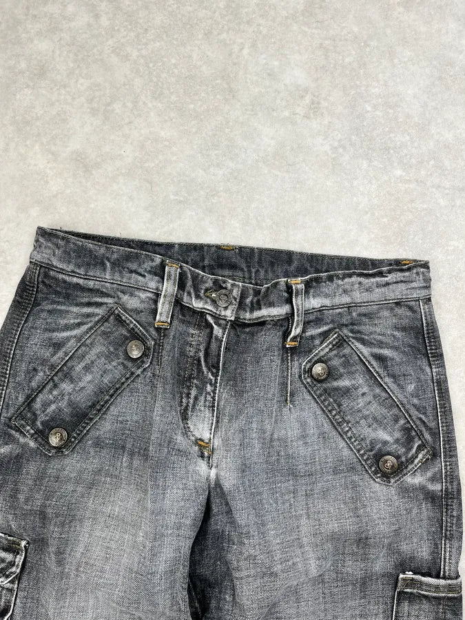 AW2003 Dolce & Gabbana Cargo Grey Denim Jeans QrWOeph 5