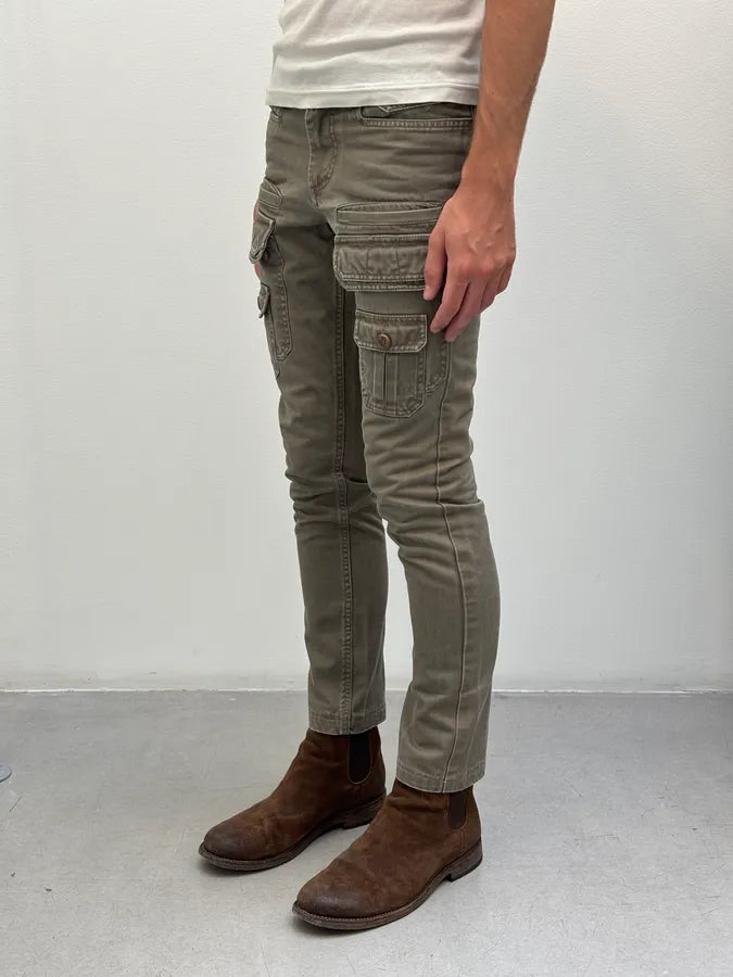 SS2008 Dolce & Gabbana Multi Pocket Khaki Cargo Pants  VDkvrMA 2