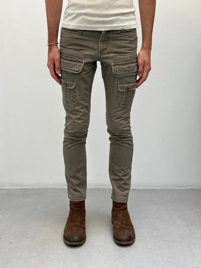 SS2008 Dolce & Gabbana Multi Pocket Khaki Cargo Pants  VDkvrMA 1
