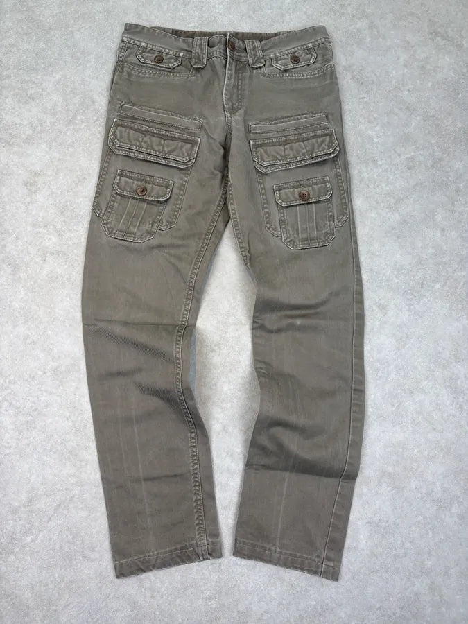 SS2008 Dolce & Gabbana Multi Pocket Khaki Cargo Pants  VDkvrMA 0
