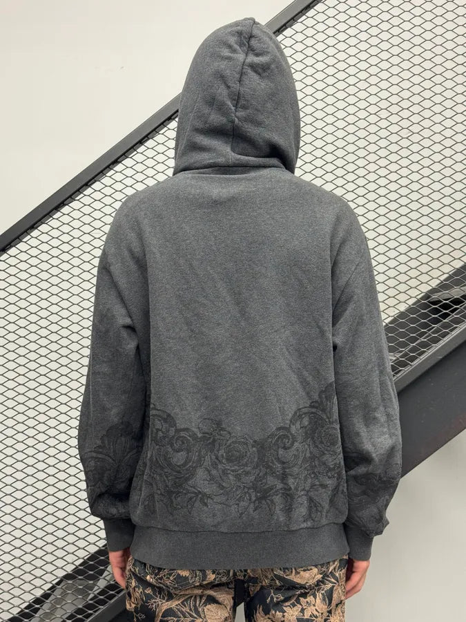 2010s Dolce & Gabbana Charcoal Obscure Baroque Grey Hoodie txeAVyd 2