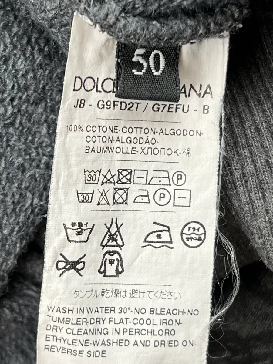 2010s Dolce & Gabbana Charcoal Obscure Baroque Grey Hoodie txeAVyd 9