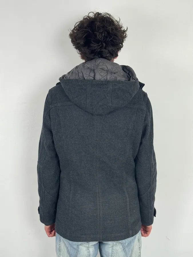 AW2010 Dolce & Gabbana Charcoal Wool Multi-Pocket Coat euWElJg 1