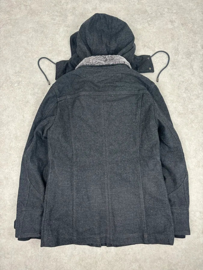 AW2010 Dolce & Gabbana Charcoal Wool Multi-Pocket Coat euWElJg 5