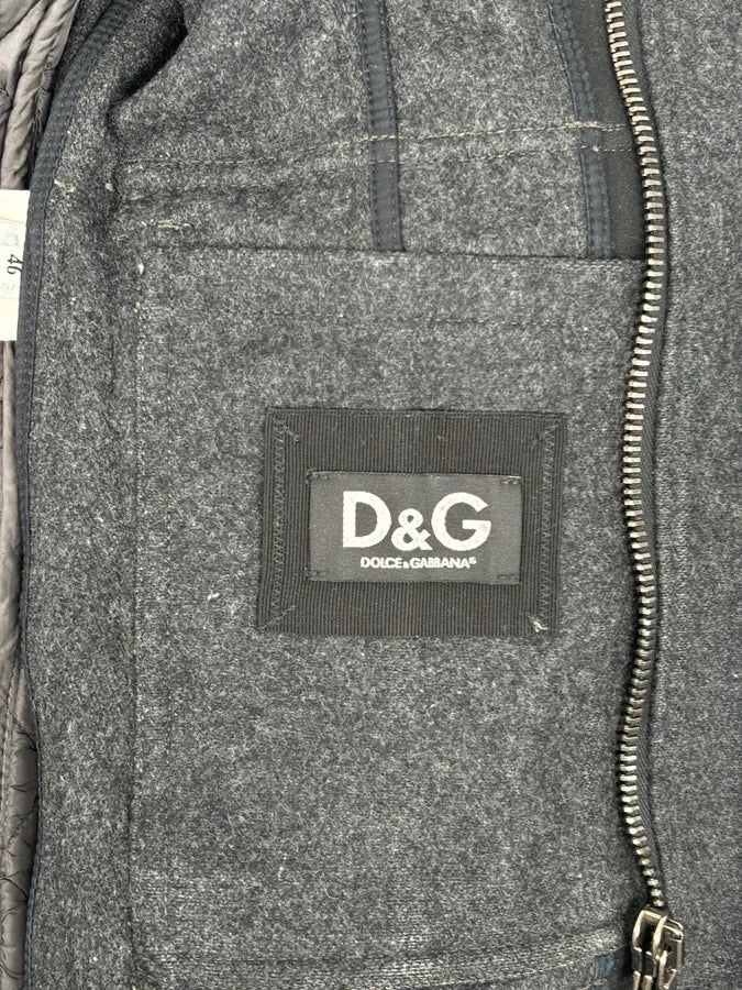 AW2010 Dolce & Gabbana Charcoal Wool Multi-Pocket Coat euWElJg 10