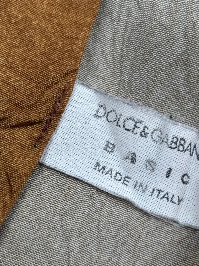 1990s Dolce & Gabbana Cognac Marble Effect Shirt RmGGTKQ 11