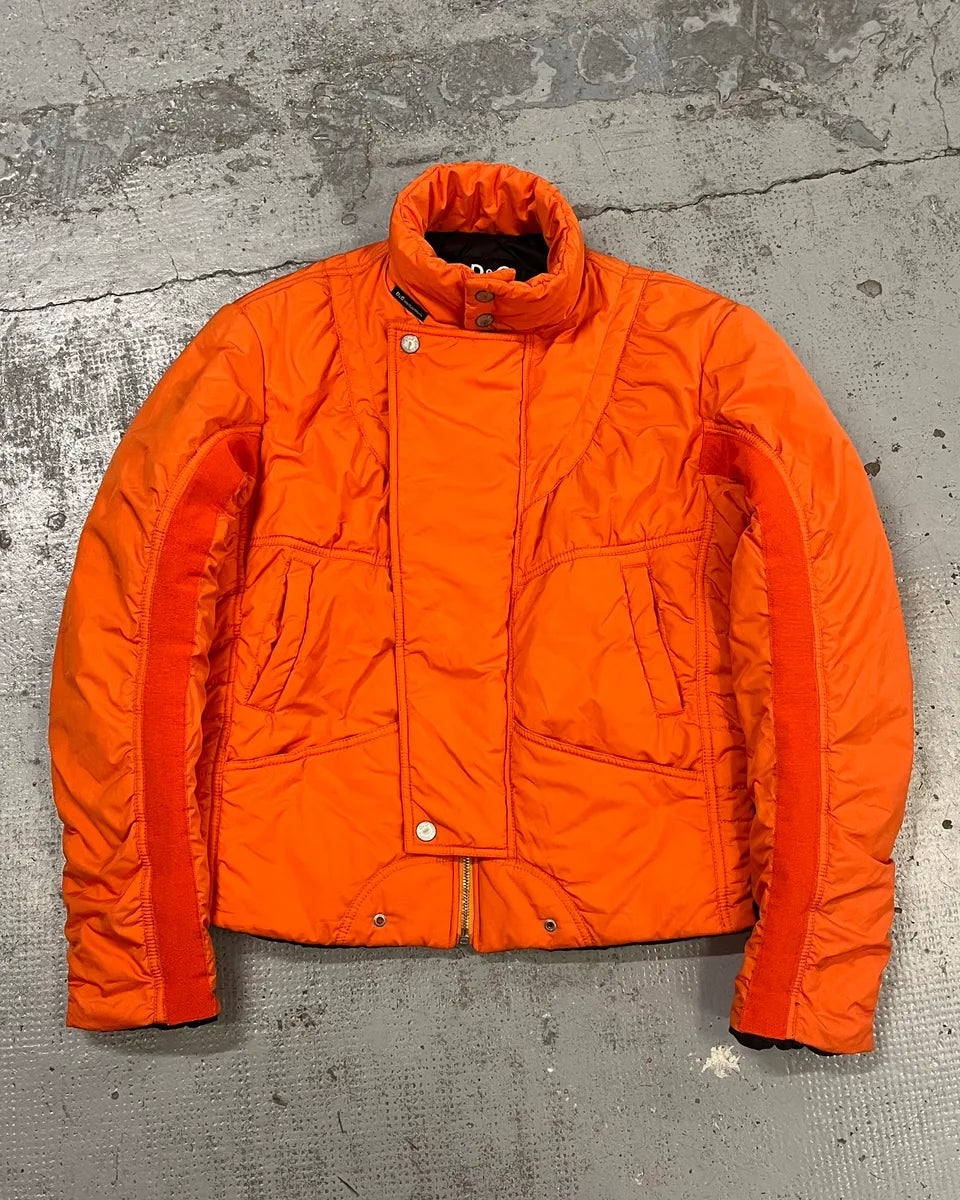 AW2003 Dolce & Gabbana Nylon Quilted Orange Puffer Jacket  aKdmGCf 0