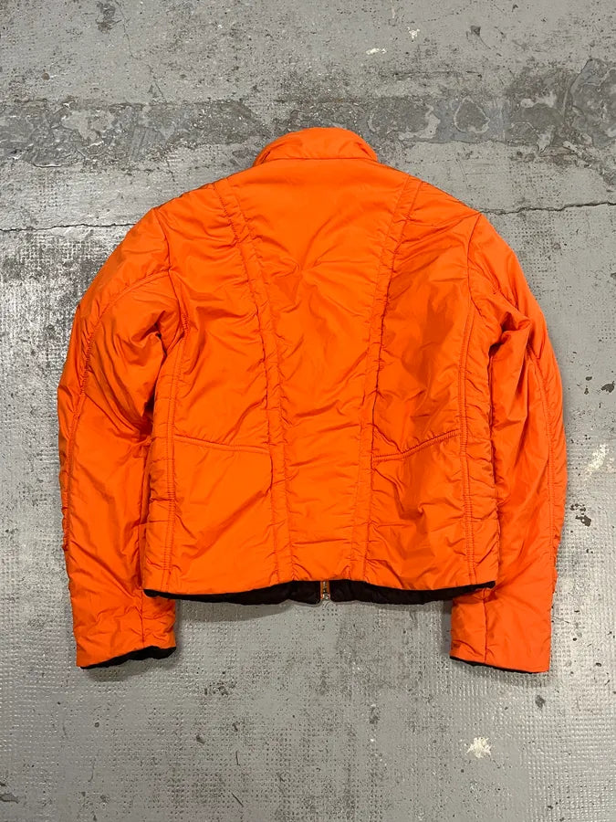 AW2003 Dolce & Gabbana Nylon Quilted Orange Puffer Jacket  aKdmGCf 6
