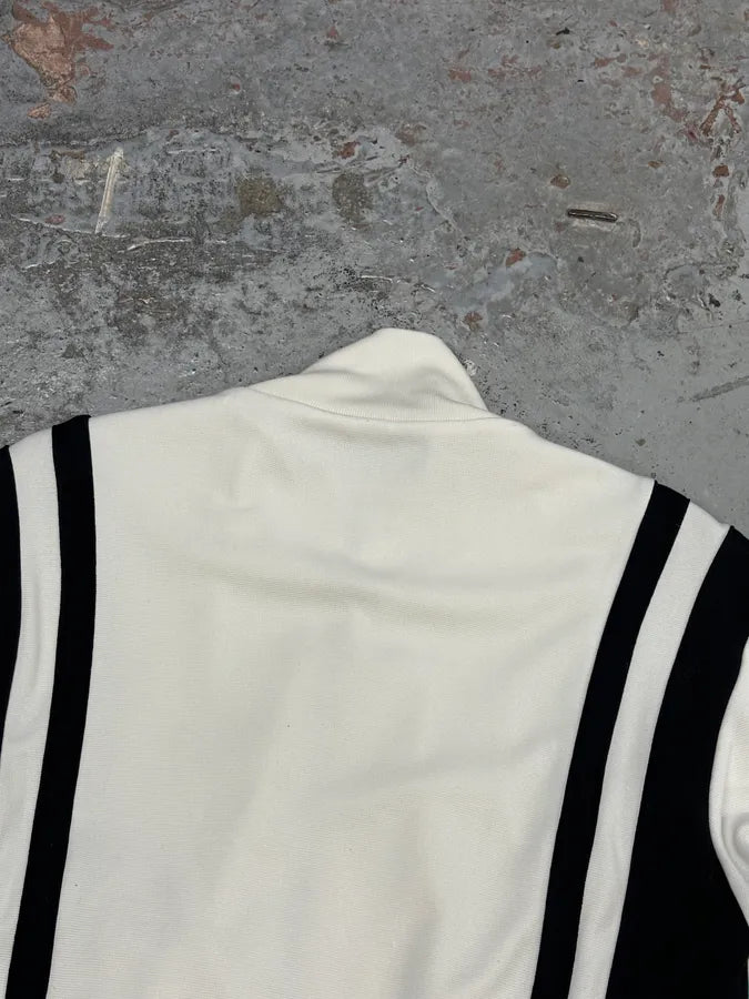 2010s Dolce & Gabbana Cream & Black Striped Blend Track Zip-up Sweater VeYSYYa 5