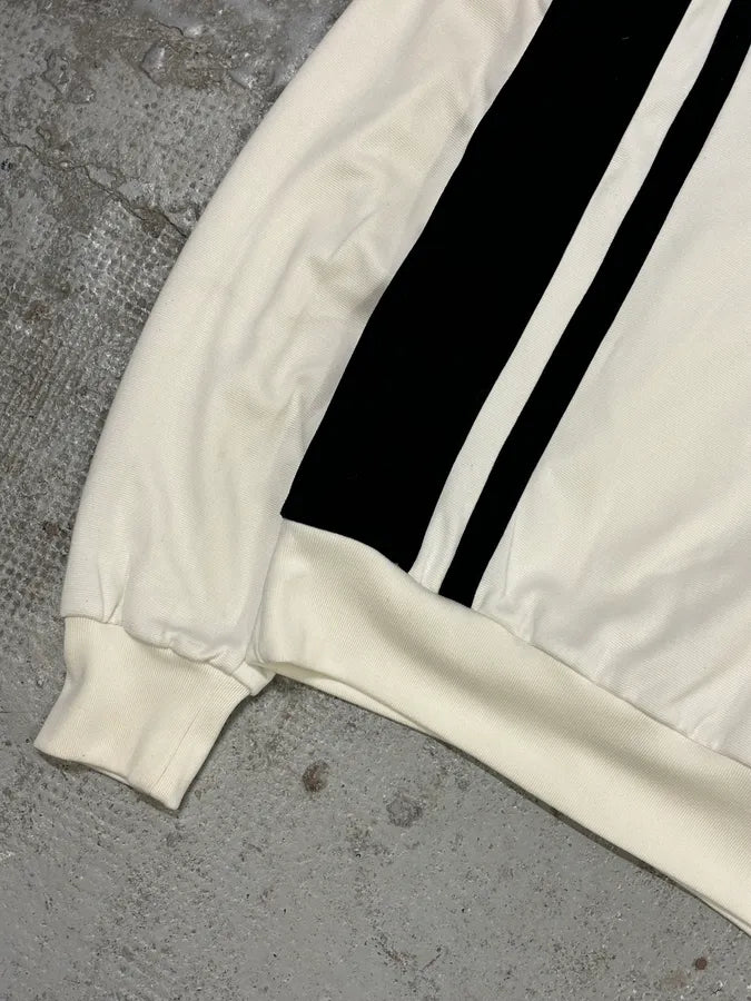 2010s Dolce & Gabbana Cream & Black Striped Blend Track Zip-up Sweater VeYSYYa 8