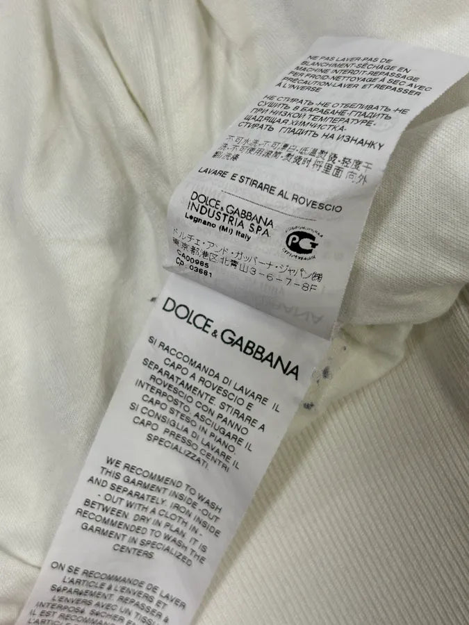 2010s Dolce & Gabbana Cream & Black Striped Blend Track Zip-up Sweater VeYSYYa 11