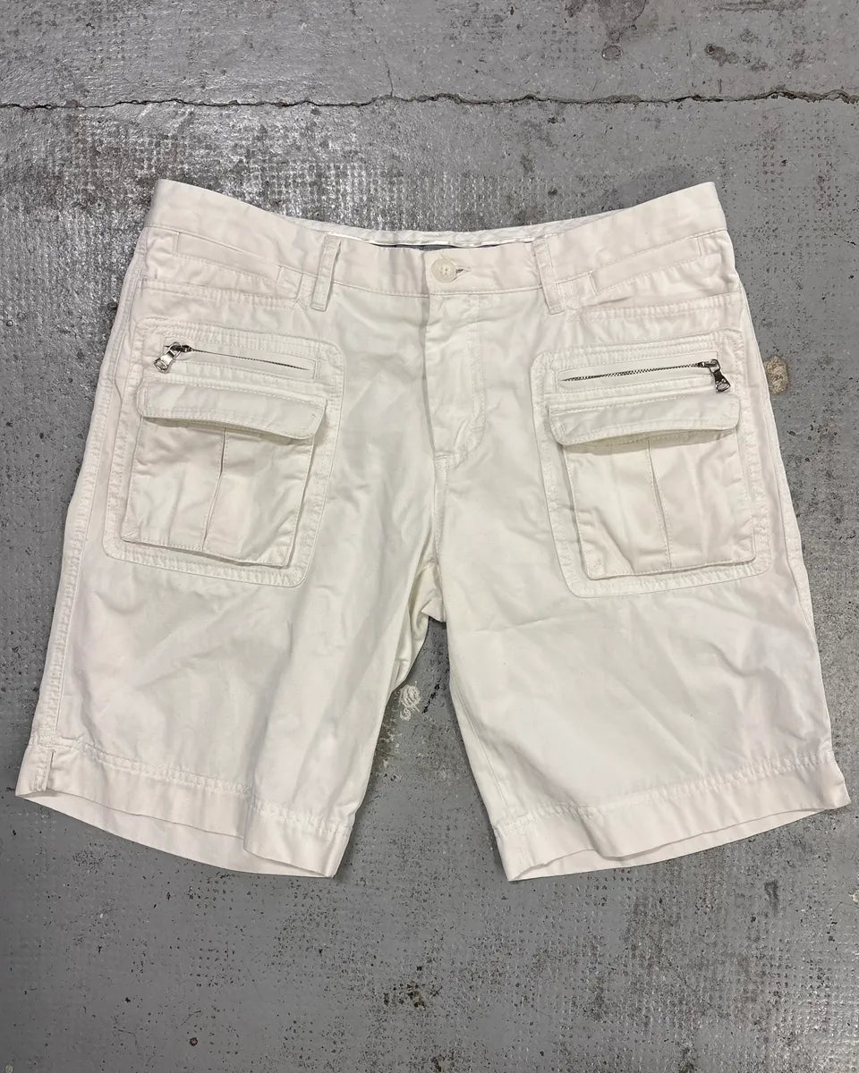 2000s Dolce & Gabbana Creamy Cargo Shorts FedZEno 3
